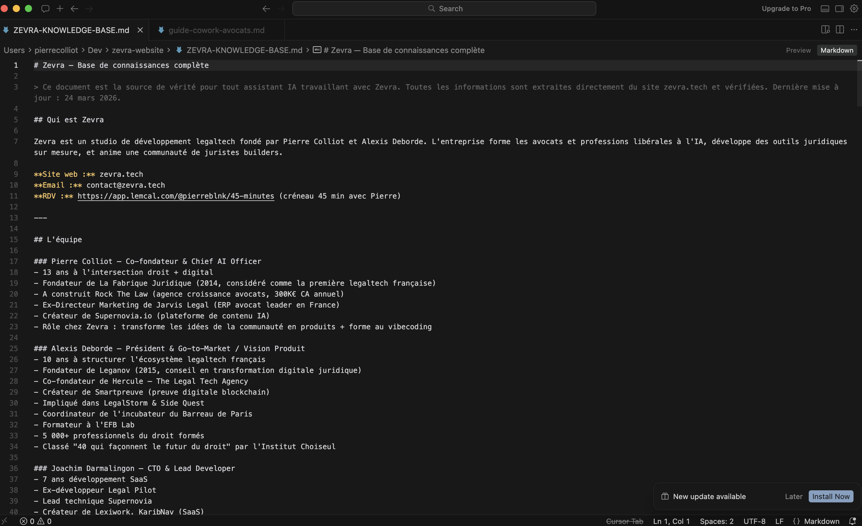 Exemple de fichier de contexte pour Claude