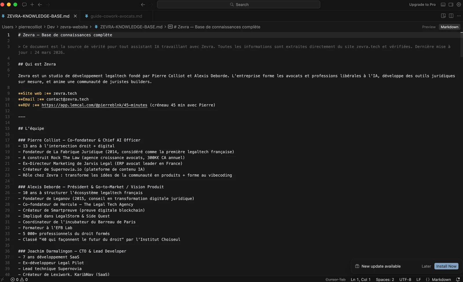 Example of a context file for Claude